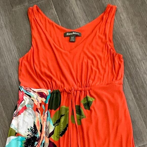 Tommy Bahama Sz S Madalena Rose Floral Maxi Dress Sleeveless Tropical Hibiscus - Picture 9 of 13